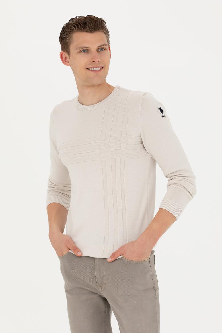 Erkek Taş Bisiklet Yaka Kazak