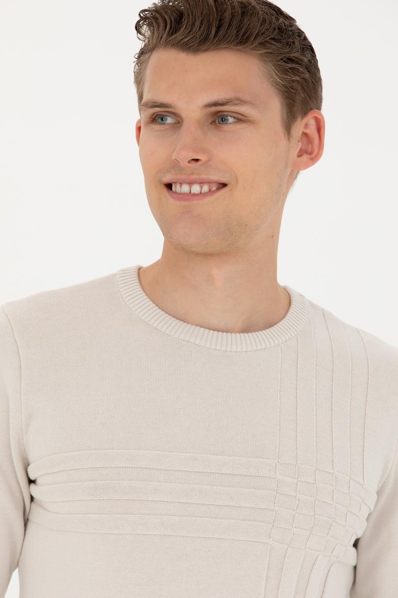 Erkek Taş Bisiklet Yaka Kazak - 50277115029