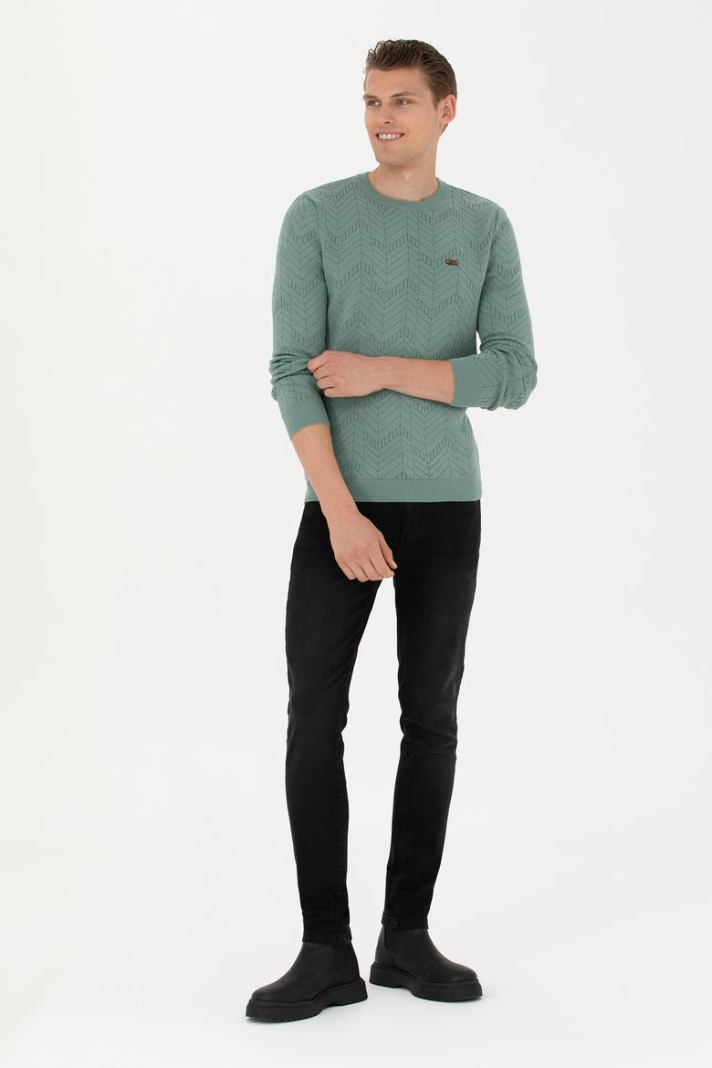 Erkek Koyu Gri Jean Pantolon