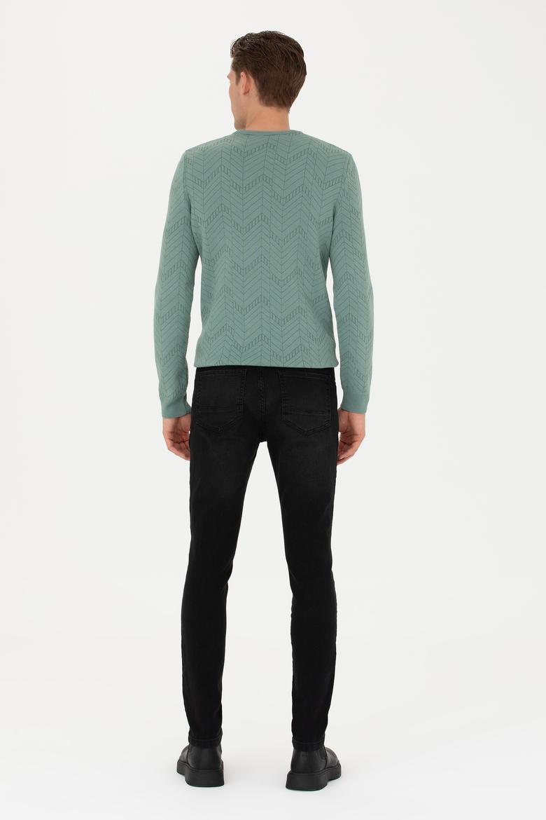 Erkek Koyu Gri Jean Pantolon - 50277465026