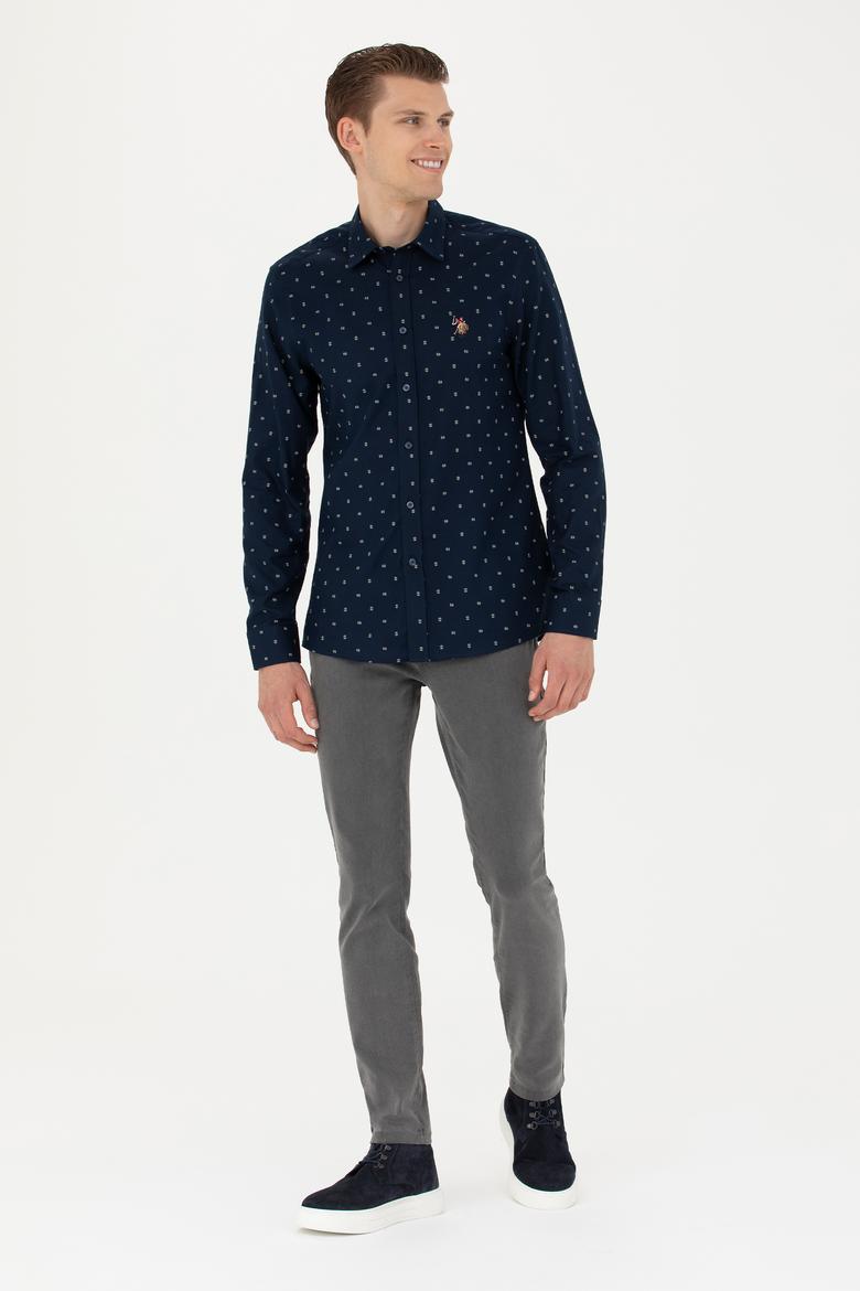 Erkek Lacivert Uzun Kollu Gömlek - 50272706005