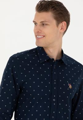 Erkek Lacivert Uzun Kollu Gömlek - 50272706005