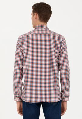 Erkek Bordo Uzun Kollu Gömlek - 50279414078