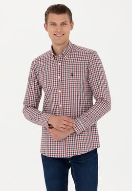 Erkek Bordo Uzun Kollu Gömlek - 50279414078