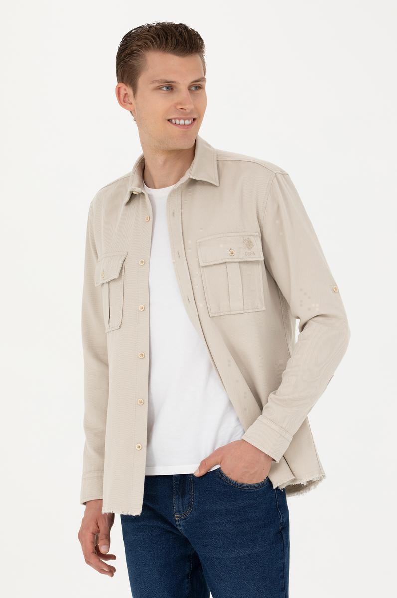 Erkek Taş Uzun Kollu Gömlek