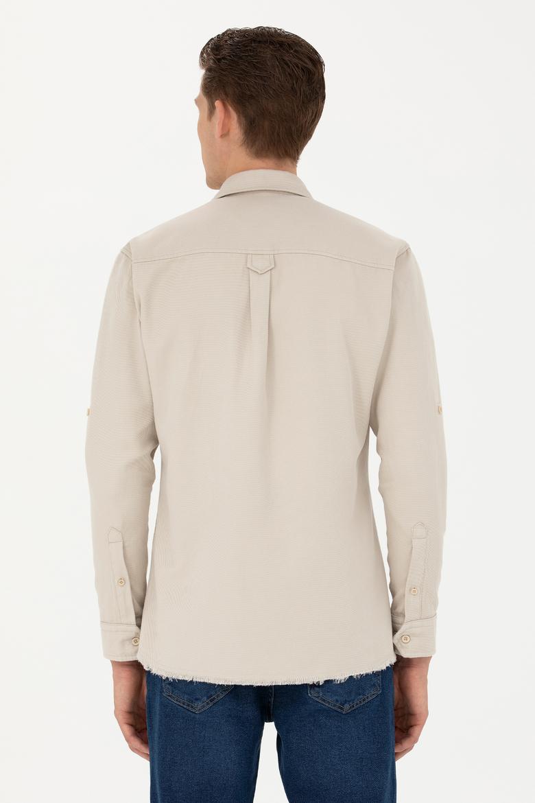 Erkek Taş Uzun Kollu Gömlek - 50272173025