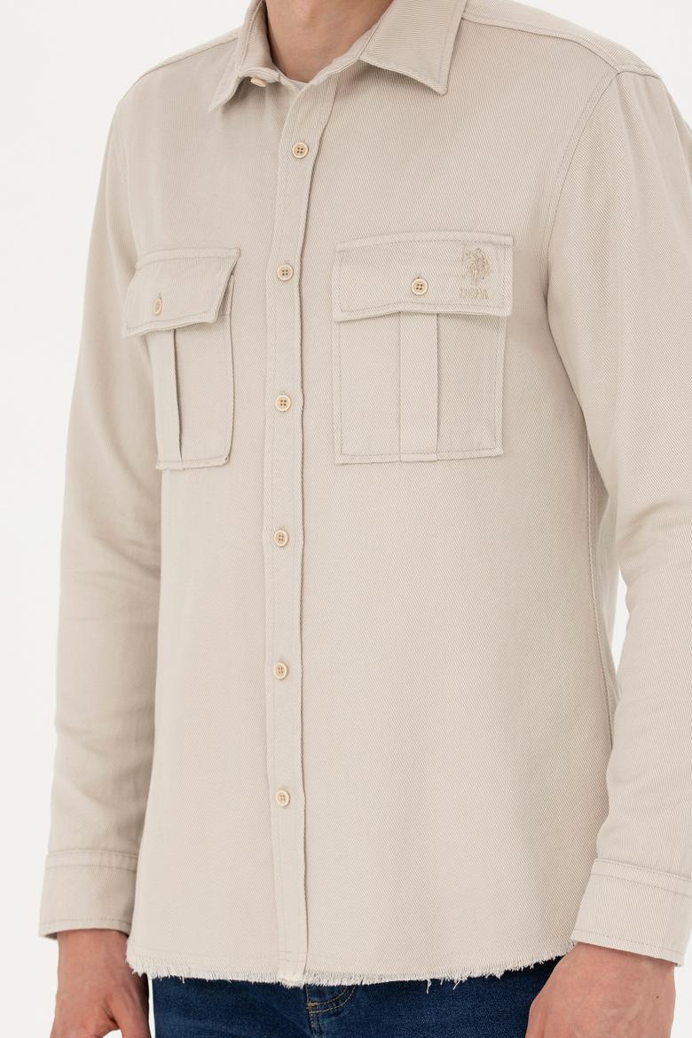 Erkek Taş Uzun Kollu Gömlek - 50272173025