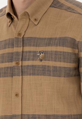 Erkek Açık Haki Uzun Kollu Gömlek - 50272448010