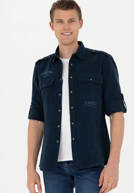 Erkek Lacivert Uzun Kollu Gömlek - 50272463030