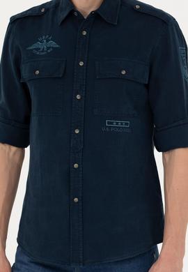 Erkek Lacivert Uzun Kollu Gömlek - 50272463030