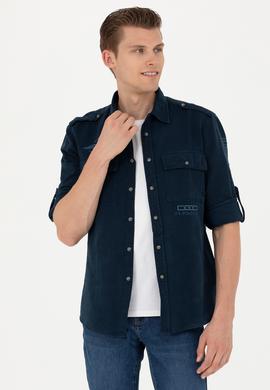 Erkek Lacivert Uzun Kollu Gömlek - 50272463030