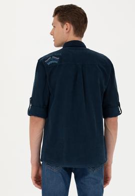 Erkek Lacivert Uzun Kollu Gömlek - 50272463030