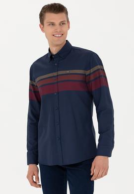 Erkek Lacivert Uzun Kollu Gömlek - 50279548003