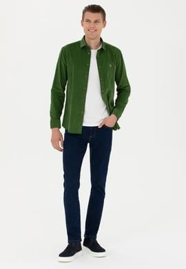 Erkek Yeşil Uzun Kollu Gömlek - 50272682023