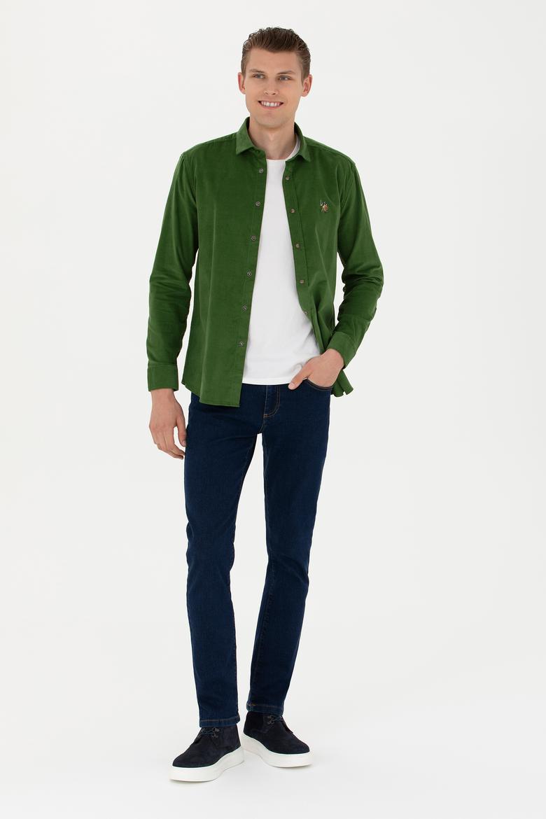Erkek Yeşil Uzun Kollu Gömlek - 50272682023