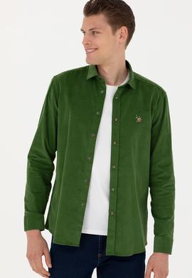 Erkek Yeşil Uzun Kollu Gömlek - 50272682023