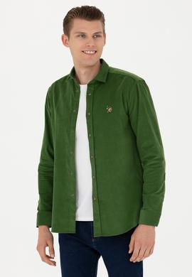 Erkek Yeşil Uzun Kollu Gömlek - 50272682023