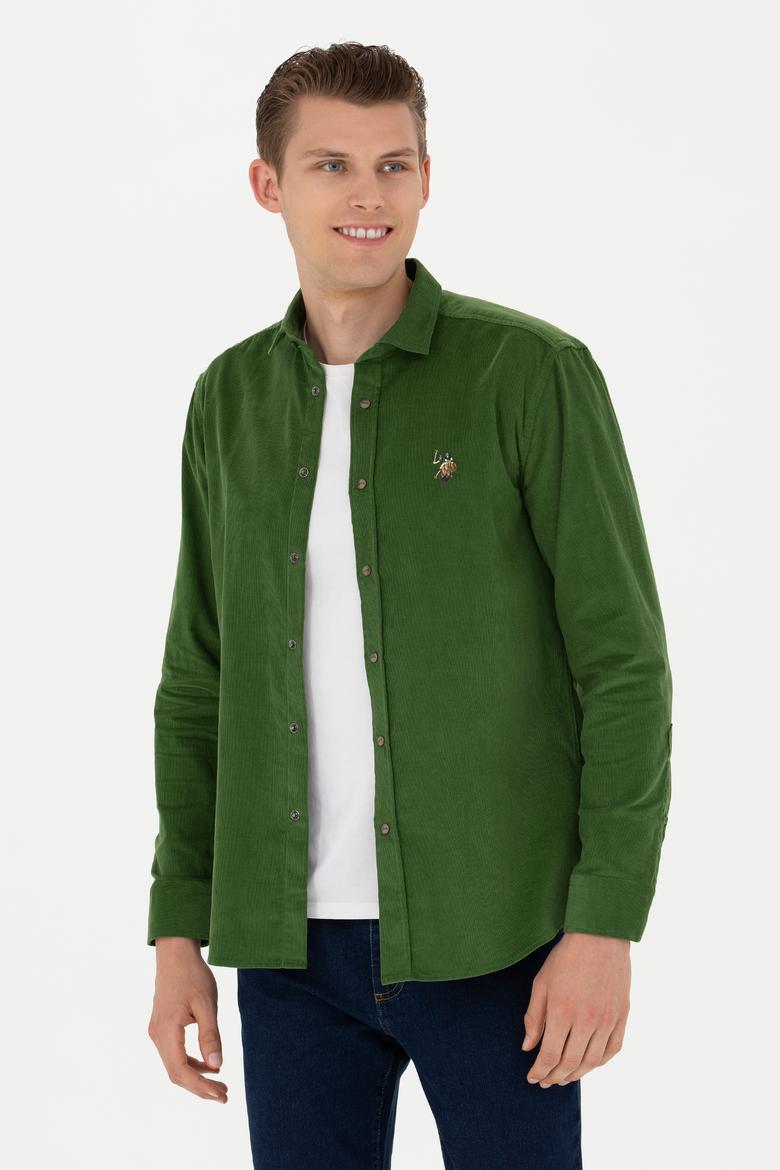 Erkek Yeşil Uzun Kollu Gömlek