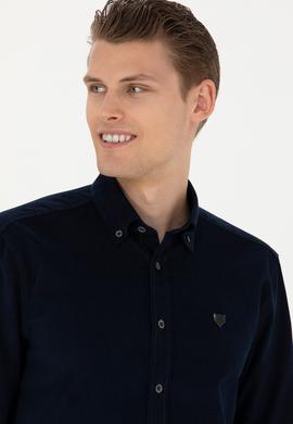 Erkek Lacivert Uzun Kollu Gömlek - 50272683001