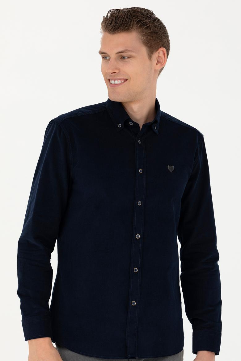 Erkek Lacivert Uzun Kollu Gömlek - 50272683001