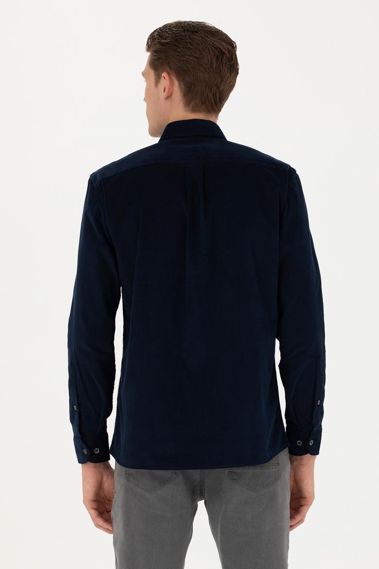 Erkek Lacivert Uzun Kollu Gömlek - 50272683001