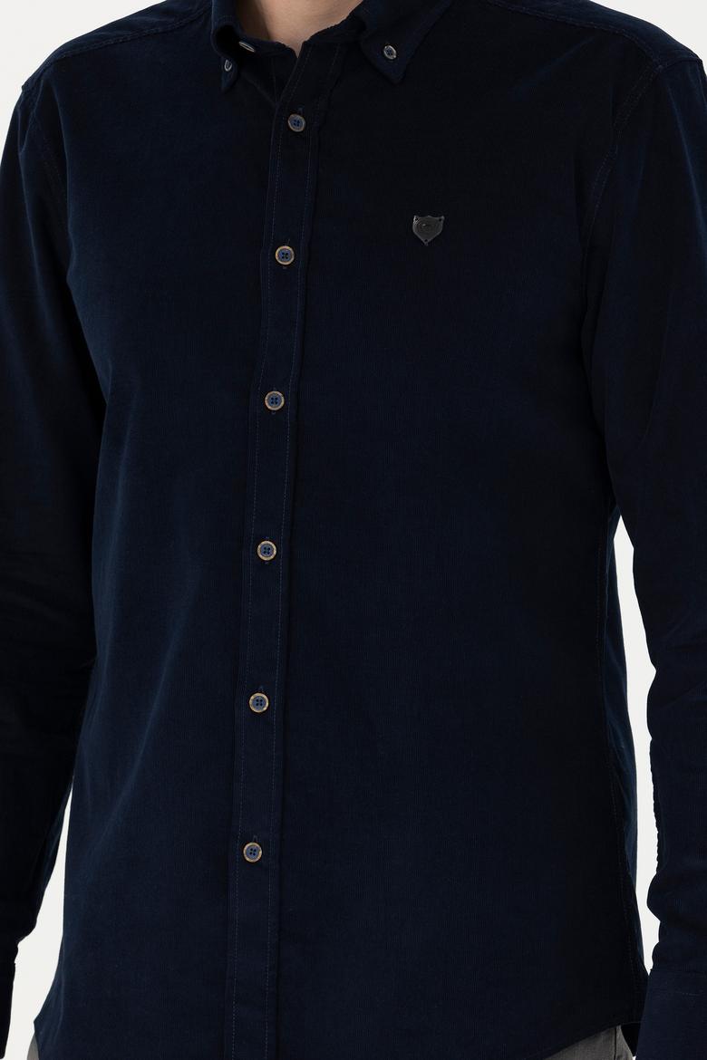 Erkek Lacivert Uzun Kollu Gömlek - 50272683001