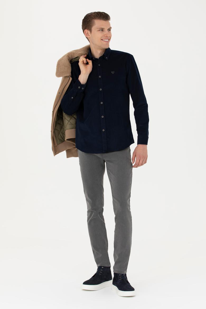 Erkek Lacivert Uzun Kollu Gömlek - 50272683001
