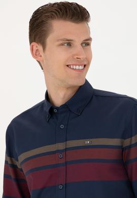 Erkek Lacivert Uzun Kollu Gömlek - 50279548003