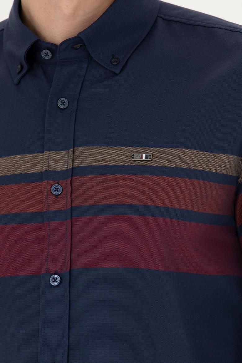 Erkek Lacivert Uzun Kollu Gömlek - 50279548003