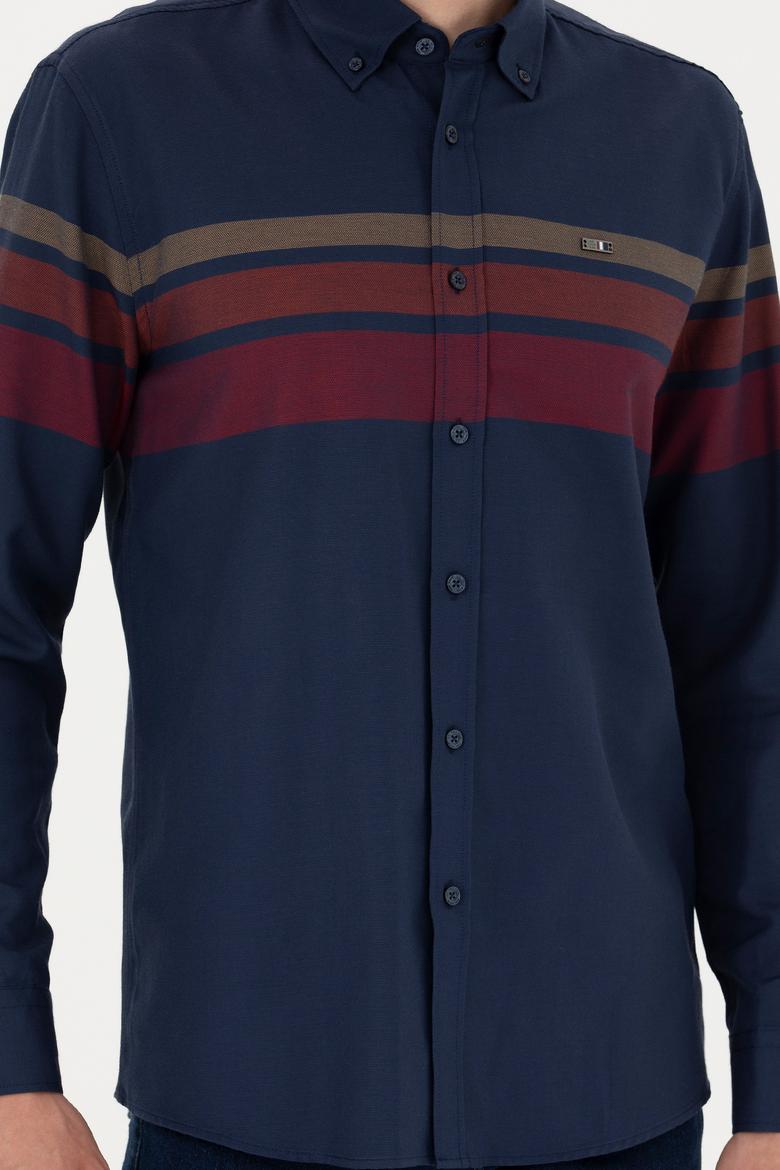 Erkek Lacivert Uzun Kollu Gömlek - 50279548003