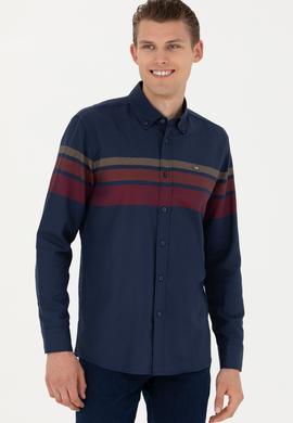 Erkek Lacivert Uzun Kollu Gömlek - 50279548003