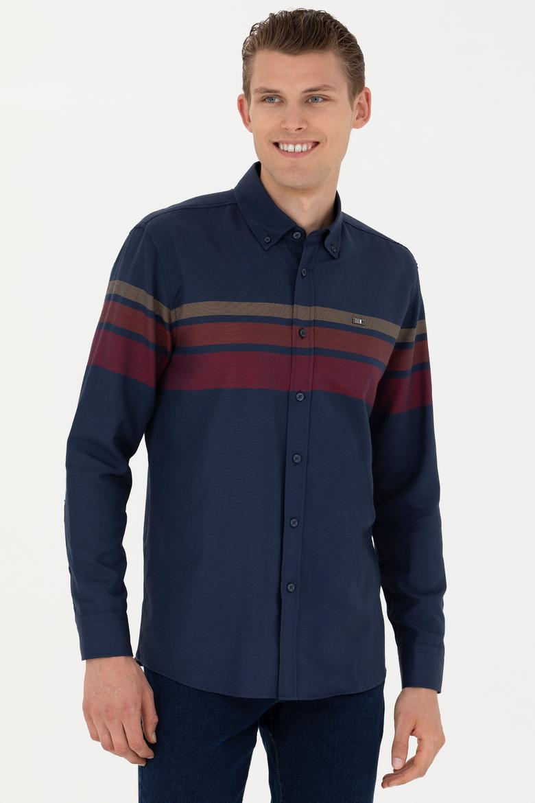 Erkek Lacivert Uzun Kollu Gömlek - 50279548003