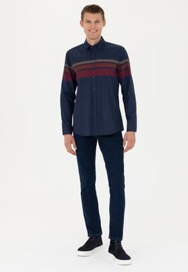 Erkek Lacivert Uzun Kollu Gömlek - 50279548003