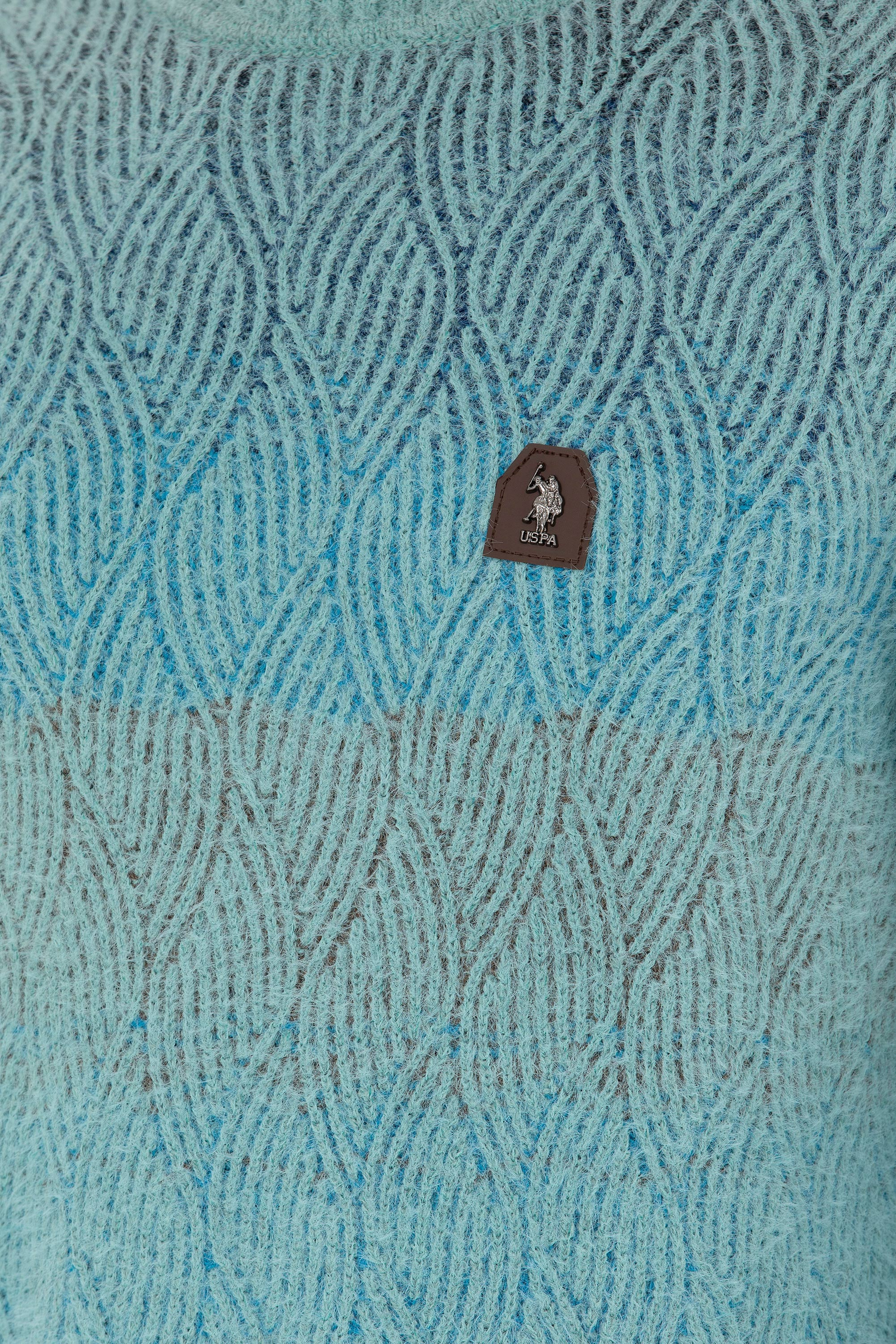 Erkek Mint Bisiklet Yaka Kazak - Image 7