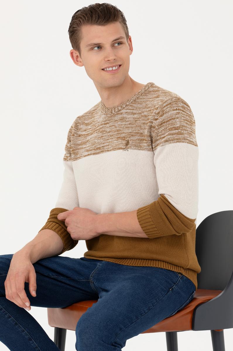 Erkek Açık Haki Kazak