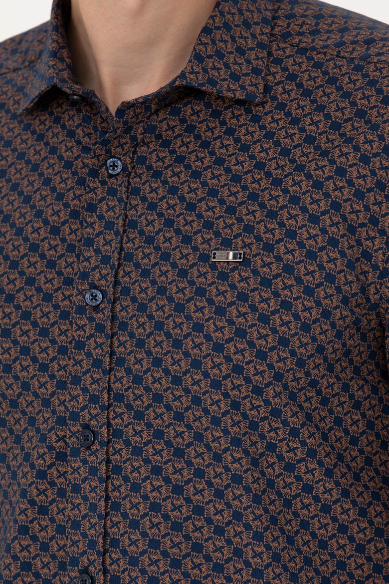 Erkek Lacivert Uzun Kollu Gömlek - 50272715007