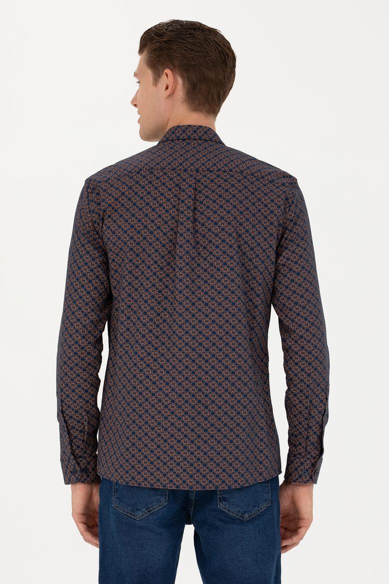 Erkek Lacivert Uzun Kollu Gömlek - 50272715007