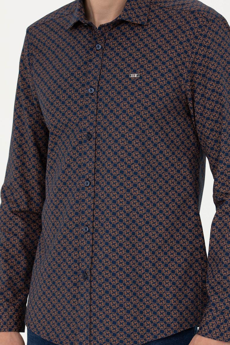 Erkek Lacivert Uzun Kollu Gömlek - 50272715007