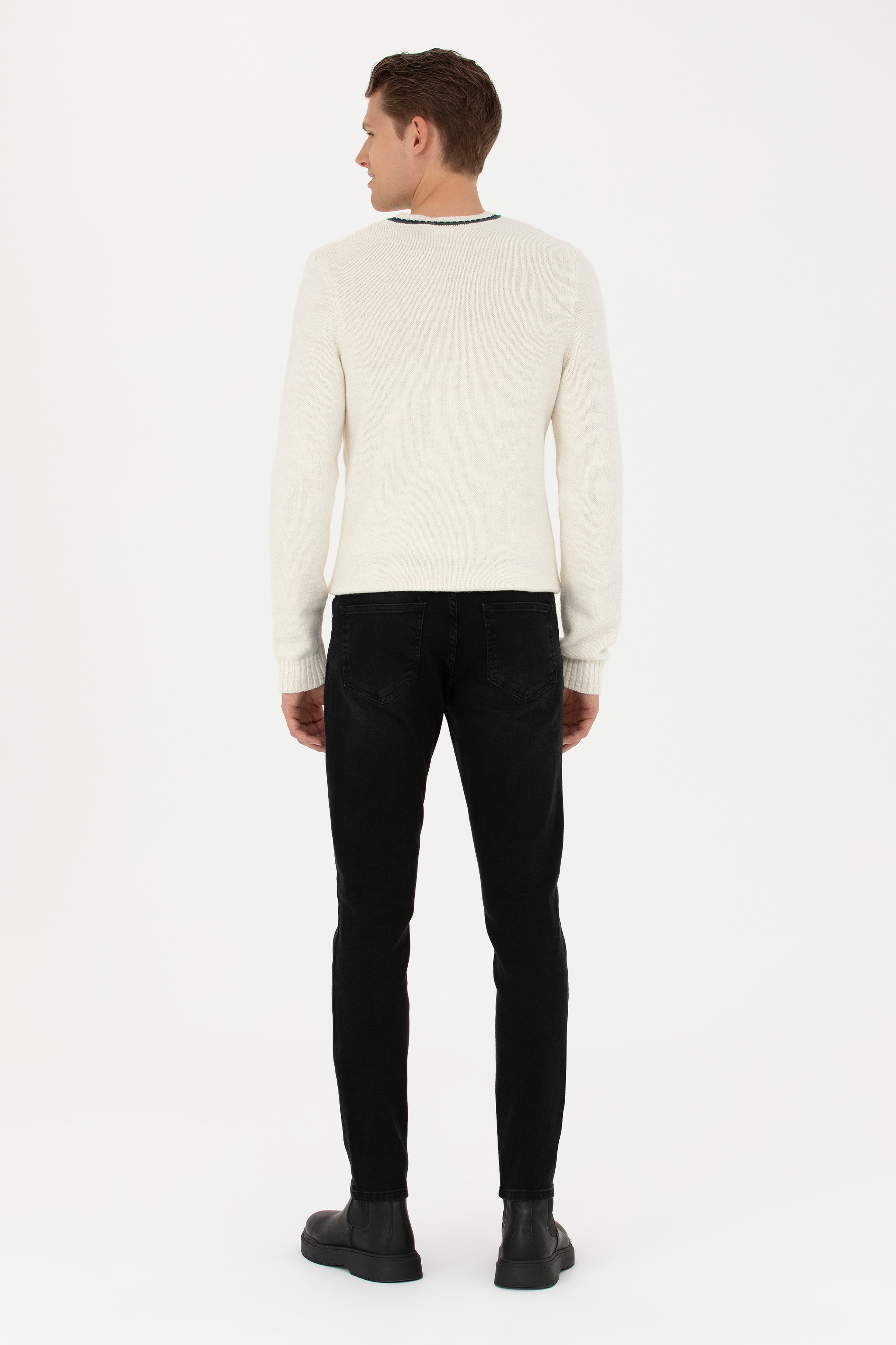 Erkek Siyah Jean Pantolon - Image 4
