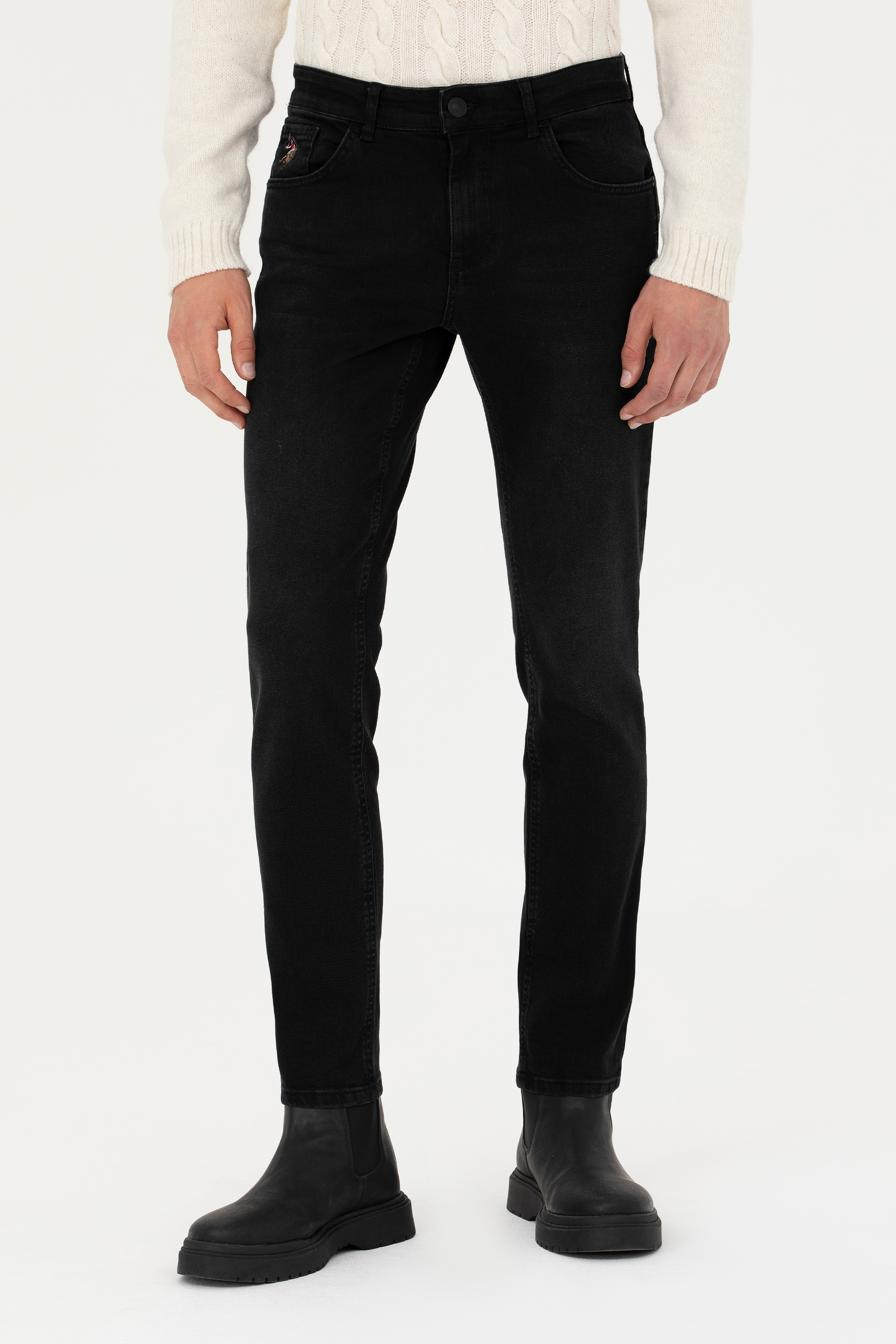 Erkek Siyah Jean Pantolon