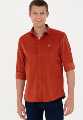 Erkek Kiremit Uzun Kollu Gömlek - 50272682001