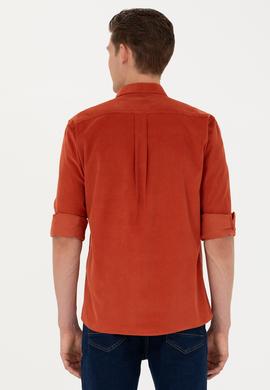 Erkek Kiremit Uzun Kollu Gömlek - 50272682001