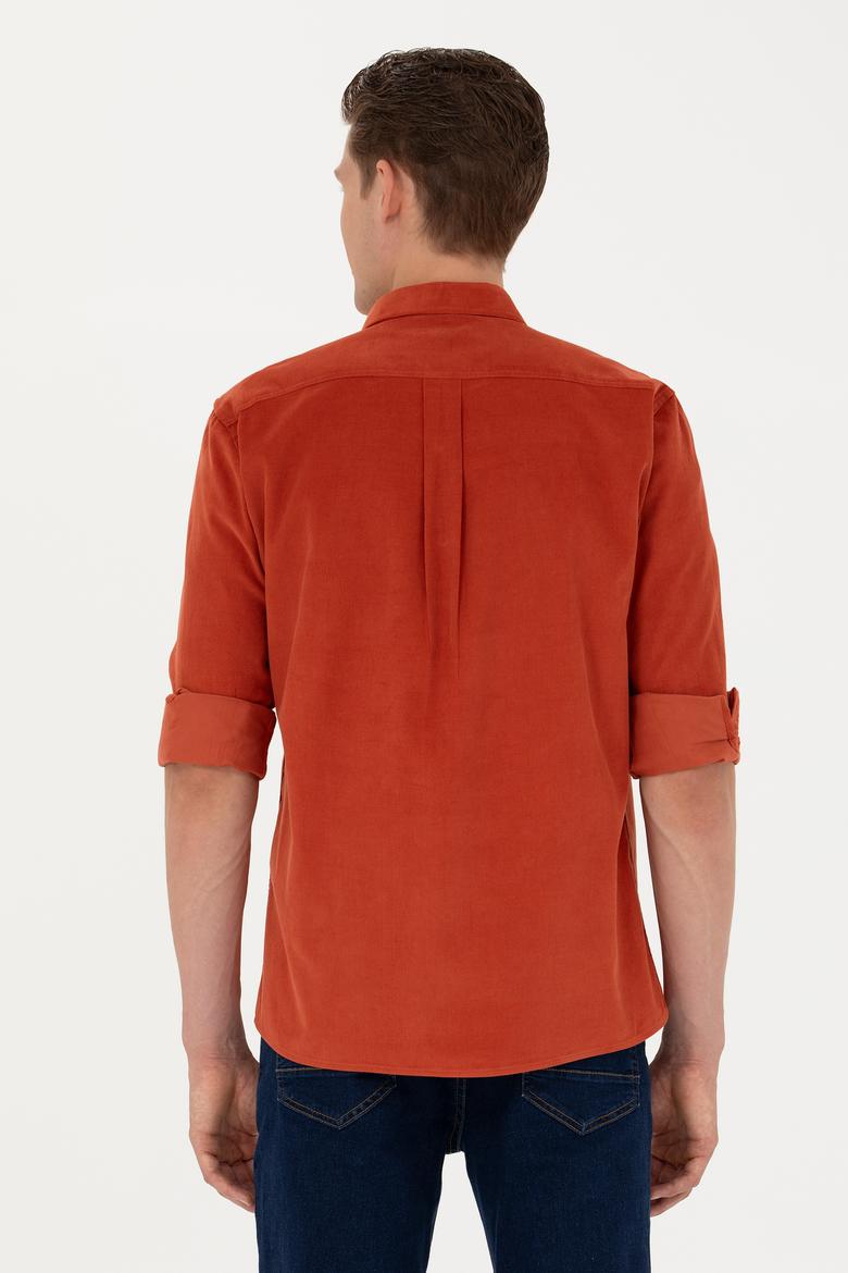 Erkek Kiremit Uzun Kollu Gömlek - 50272682001