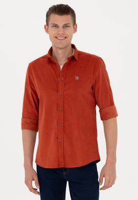 Erkek Kiremit Uzun Kollu Gömlek - 50272682001