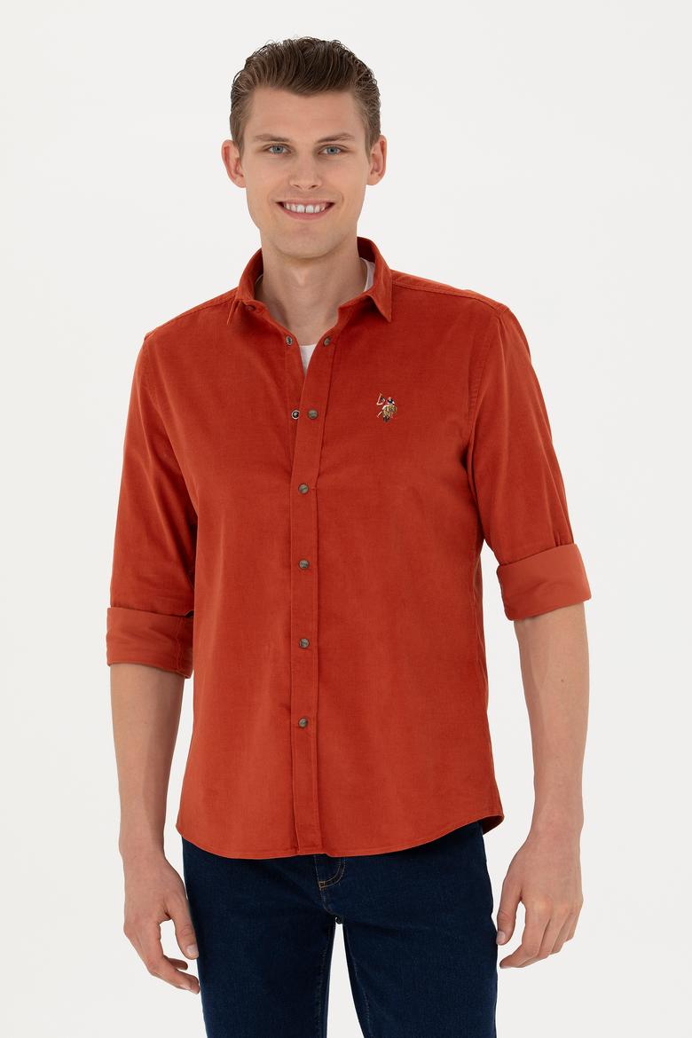 Erkek Kiremit Uzun Kollu Gömlek