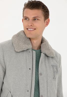 Erkek Gri Kaşe Mont - 50270096089