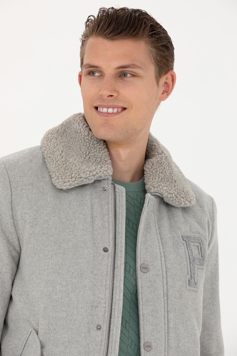 Erkek Gri Kaşe Mont - 50270096089