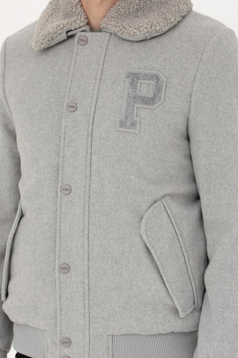 Erkek Gri Kaşe Mont - 50270096089