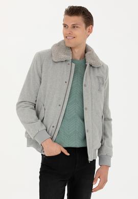 Erkek Gri Kaşe Mont - 50270096089