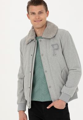 Erkek Gri Kaşe Mont - 50270096089